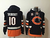 Chicago Bears #10 Mitchell Trubisky Navy All Stitched Hooded Sweatshirt,baseball caps,new era cap wholesale,wholesale hats