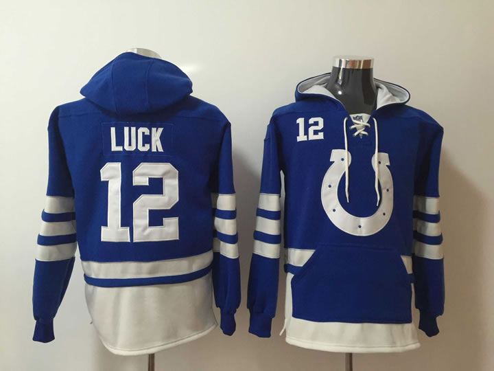 Indianapolis Colts #12 Andrew Luck Blue All Stitched Hooded Sweatshirt,We sell and wholesale Indianapolis Colts #12 Andrew Luck Blue All Stitched Hooded Sweatshirt on line form chian!
