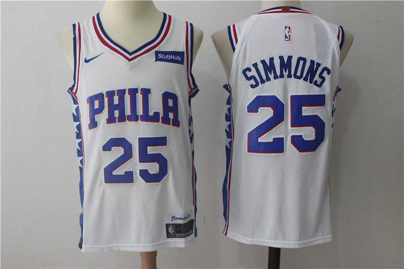Nike Philadelphia 76ers #25 Ben Simmons White Stitched NBA Jersey,We sell and wholesale Nike Philadelphia 76ers #25 Ben Simmons White Stitched NBA Jersey on line form chian!