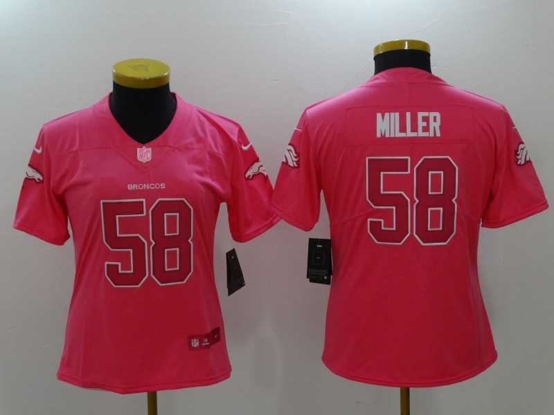 Women Limited Nike Denver Broncos #58 Von Miller Pink Rush Fashion Stitched Jersey,We sell and wholesale Women Limited Nike Denver Broncos #58 Von Miller Pink Rush Fashion Stitched Jersey on line form chian!