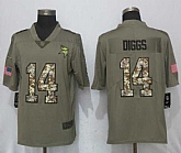 Nike Vikings #14 Stefon Diggs Olive Camo Salute To Service Limited Jersey,baseball caps,new era cap wholesale,wholesale hats