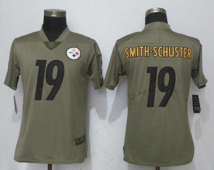 Women Nike Steelers #19 JuJu Smith-Schuster Olive Salute To Service Limited Jersey,We sell and wholesale Women Nike Steelers #19 JuJu Smith-Schuster Olive Salute To Service Limited Jersey on line form chian!