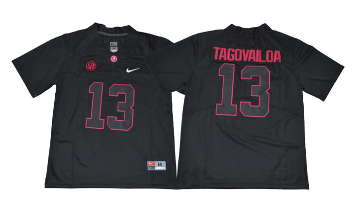 Alabama Crimson Tide #13 Tua Tagovailoa Black College Football Jersey,We sell and wholesale Alabama Crimson Tide #13 Tua Tagovailoa Black College Football Jersey on line form chian!