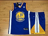 Nike Golden State Warriors #11 Klay Thompson Blue Swingman Stitched NBA Jersey(With Shorts),baseball caps,new era cap wholesale,wholesale hats
