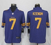 Nike Vikings #7 Case Keenum Purple Color Rush Limited Jersey,baseball caps,new era cap wholesale,wholesale hats