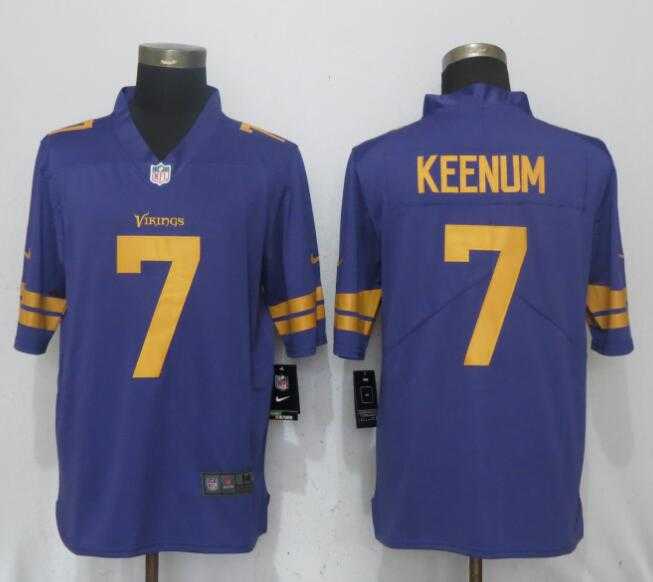 Nike Vikings #7 Case Keenum Purple Color Rush Limited Jersey,We sell and wholesale Nike Vikings #7 Case Keenum Purple Color Rush Limited Jersey on line form chian!