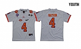 Youth Clemson Tigers #4 Deshaun Watson White Diamond Logo 1975-1978 Fuller College Jersey,baseball caps,new era cap wholesale,wholesale hats