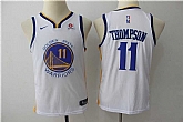 Youth Nike Golden State Warriors #11 Klay Thompson White White Swingman Stitched NBA Jersey,baseball caps,new era cap wholesale,wholesale hats
