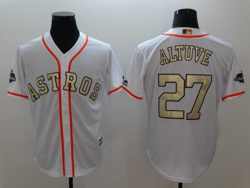 Astros 27 Jose Altuve White 2017 World Series Champions Cool Base Player baseball Jerseys,We sell and wholesale Astros 27 Jose Altuve White 2017 World Series Champions Cool Base Player baseball Jerseys on line form chian!