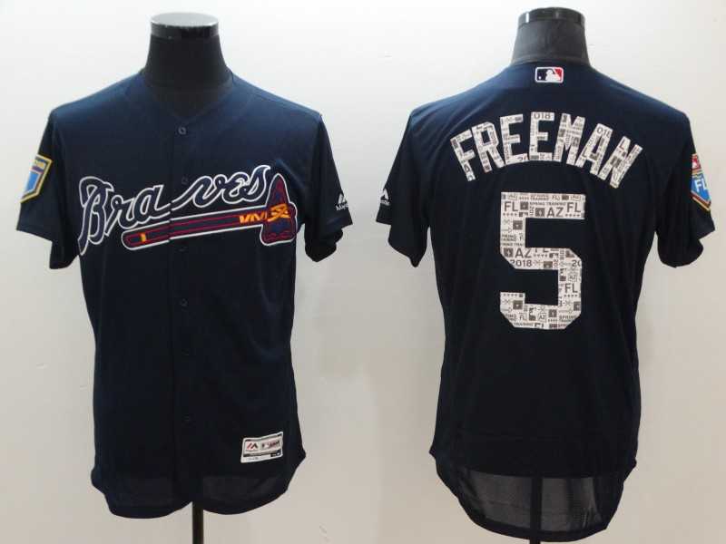 Braves 5 Freddie Freeman Navy 2018 Spring Training Flexbase baseball Jerseys,We sell and wholesale Braves 5 Freddie Freeman Navy 2018 Spring Training Flexbase baseball Jerseys on line form chian!