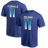 Cardinals 11 Larry Fitzgerald NFC NFL Pro Line by Fanatics Branded 2018 Pro Bowl Stack Name & Number T Shirt Royal,baseball caps,new era cap wholesale,wholesale hats