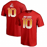 Chiefs 10 Tyreek Hill AFC NFL Pro Line by Fanatics Branded 2018 Pro Bowl Stack Name & Number T Shirt Red,baseball caps,new era cap wholesale,wholesale hats