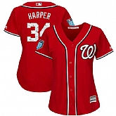 Nationals 34 Bryce Harper Red Women 2018 Spring Training Cool Base baseball Jerseys,baseball caps,new era cap wholesale,wholesale hats