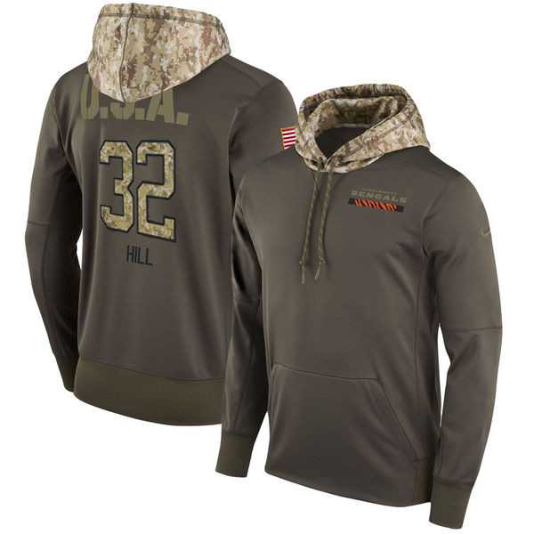 Nike Bengals 32 Jeremy Hill Men's Olive Salute To Service Pullover Hoodie,We sell and wholesale Nike Bengals 32 Jeremy Hill Men's Olive Salute To Service Pullover Hoodie on line form chian!