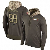 Nike Buccaneers 99 Warren Sapp Men's Olive Salute To Service Pullover Hoodie,baseball caps,new era cap wholesale,wholesale hats