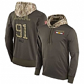 Nike Chiefs 91 Tamba Hali Men's Olive Salute To Service Pullover Hoodie,baseball caps,new era cap wholesale,wholesale hats