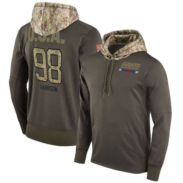Nike Giants 98 Damon Harrison Men's Olive Salute To Service Pullover Hoodie,We sell and wholesale Nike Giants 98 Damon Harrison Men's Olive Salute To Service Pullover Hoodie on line form chian!