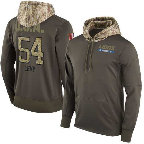 Nike Lions 54 DeAndre Levy Men's Olive Salute To Service Pullover Hoodie,We sell and wholesale Nike Lions 54 DeAndre Levy Men's Olive Salute To Service Pullover Hoodie on line form chian!
