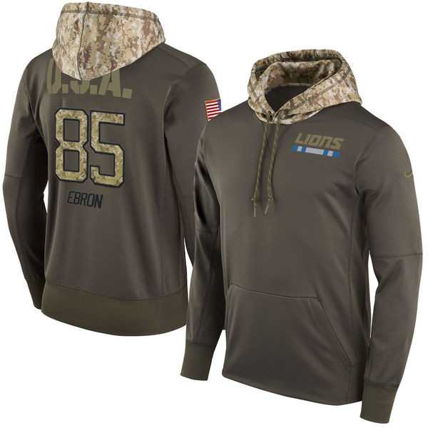 Nike Lions 85 Eric Ebron Men's Olive Salute To Service Pullover Hoodie,We sell and wholesale Nike Lions 85 Eric Ebron Men's Olive Salute To Service Pullover Hoodie on line form chian!