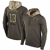 Nike Rams 13 Kurt Warner Men's Olive Salute To Service Pullover Hoodie,baseball caps,new era cap wholesale,wholesale hats