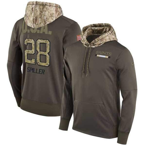 Nike Saints 28 C.J. Spiller Men's Olive Salute To Service Pullover Hoodie,We sell and wholesale Nike Saints 28 C.J. Spiller Men's Olive Salute To Service Pullover Hoodie on line form chian!