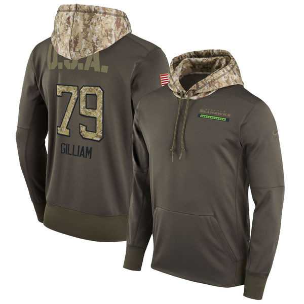 Nike Seahawks 79 Garry Gilliam Men's Olive Salute To Service Pullover Hoodie,We sell and wholesale Nike Seahawks 79 Garry Gilliam Men's Olive Salute To Service Pullover Hoodie on line form chian!
