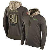 Nike Seahawks 80 Steve Largent Men's Olive Salute To Service Pullover Hoodie,baseball caps,new era cap wholesale,wholesale hats