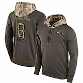 Nike Titans 8 Marcus Mariota Men's Olive Salute To Service Pullover Hoodie,baseball caps,new era cap wholesale,wholesale hats