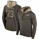 Nike Vikings 73 Sharrif Floyd Men's Olive Salute To Service Pullover Hoodie,baseball caps,new era cap wholesale,wholesale hats