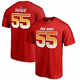 Ravens 55 Terrell Suggs AFC NFL Pro Line by Fanatics Branded 2018 Pro Bowl Stack Name & Number T Shirt Red