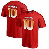 Texans 10 DeAndre Hopkins AFC NFL Pro Line by Fanatics Branded 2018 Pro Bowl Stack Name & Number T Shirt Red,baseball caps,new era cap wholesale,wholesale hats