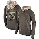 Women Nike Bears 75 Kyle Long Olive Salute To Service Pullover Hoodie,baseball caps,new era cap wholesale,wholesale hats