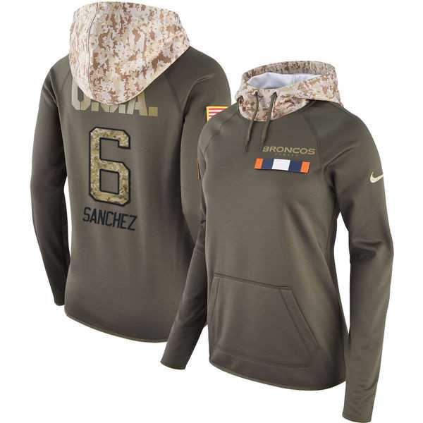 Women Nike Broncos 6 Mark Sanchez Olive Salute To Service Pullover Hoodie,We sell and wholesale Women Nike Broncos 6 Mark Sanchez Olive Salute To Service Pullover Hoodie on line form chian!