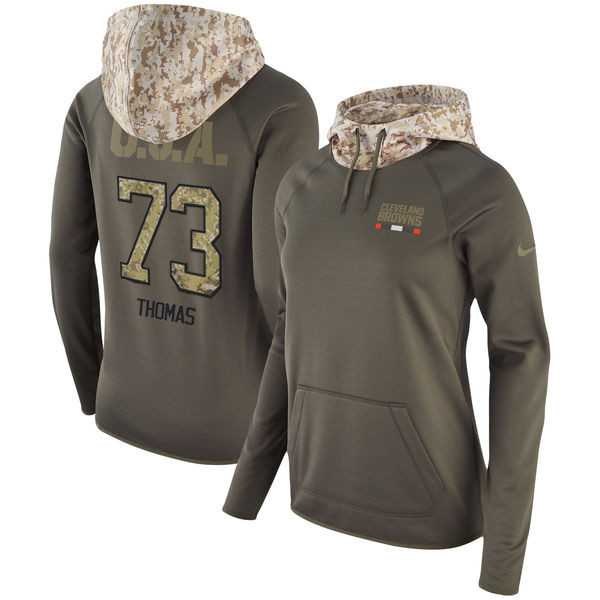 Women Nike Browns 73 Joe Thomas Olive Salute To Service Pullover Hoodie,We sell and wholesale Women Nike Browns 73 Joe Thomas Olive Salute To Service Pullover Hoodie on line form chian!