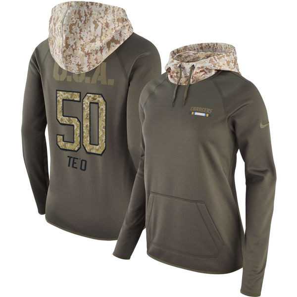 Women Nike Chargers 50 Manti Te'O Olive Salute To Service Pullover Hoodie,We sell and wholesale Women Nike Chargers 50 Manti Te'O Olive Salute To Service Pullover Hoodie on line form chian!
