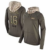 Women Nike Chiefs 16 Len Dawson Olive Salute To Service Pullover Hoodie,baseball caps,new era cap wholesale,wholesale hats