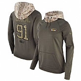 Women Nike Chiefs 91 Tamba Hali Olive Salute To Service Pullover Hoodie,baseball caps,new era cap wholesale,wholesale hats