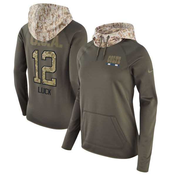 Women Nike Colts 12 Andrew Luck Olive Salute To Service Pullover Hoodie,We sell and wholesale Women Nike Colts 12 Andrew Luck Olive Salute To Service Pullover Hoodie on line form chian!