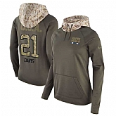 Women Nike Colts 21 Vontae Davis Olive Salute To Service Pullover Hoodie,baseball caps,new era cap wholesale,wholesale hats
