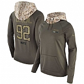 Women Nike Eagles 92 Reggie White Olive Salute To Service Pullover Hoodie,baseball caps,new era cap wholesale,wholesale hats