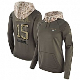 Women Nike Jets 15 Brandon Marshall Olive Salute To Service Pullover Hoodie,baseball caps,new era cap wholesale,wholesale hats