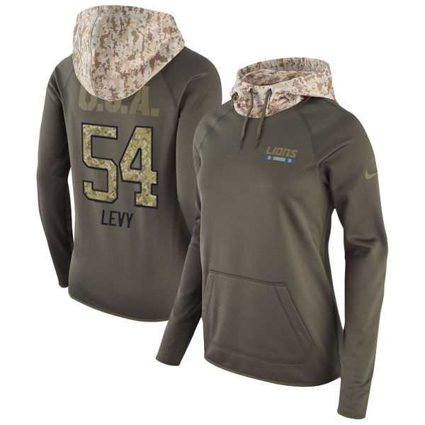 Women Nike Lions 54 DeAndre Levy Olive Salute To Service Pullover Hoodie,We sell and wholesale Women Nike Lions 54 DeAndre Levy Olive Salute To Service Pullover Hoodie on line form chian!