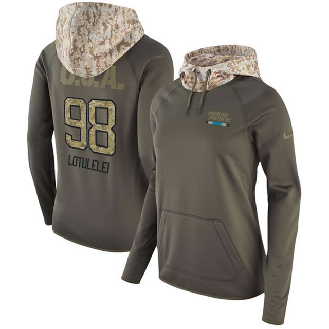 Women Nike Panthers 98 Star Lotulelei Olive Salute To Service Pullover Hoodie,We sell and wholesale Women Nike Panthers 98 Star Lotulelei Olive Salute To Service Pullover Hoodie on line form chian!