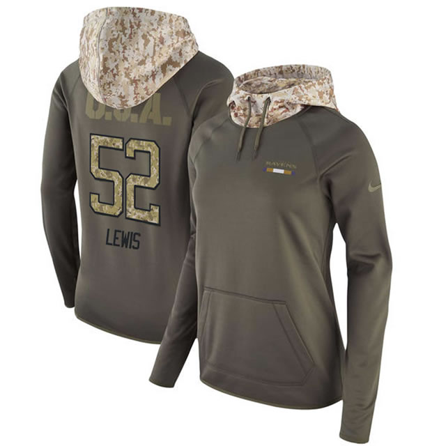 Women Nike Ravens 52 Ray Lewis Olive Salute To Service Pullover Hoodie,We sell and wholesale Women Nike Ravens 52 Ray Lewis Olive Salute To Service Pullover Hoodie on line form chian!