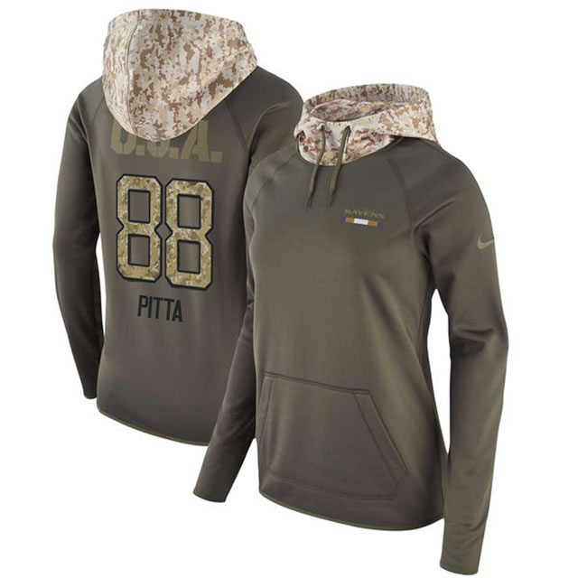 Women Nike Ravens 88 Dennis Pitta Olive Salute To Service Pullover Hoodie (1),We sell and wholesale Women Nike Ravens 88 Dennis Pitta Olive Salute To Service Pullover Hoodie (1) on line form chian!