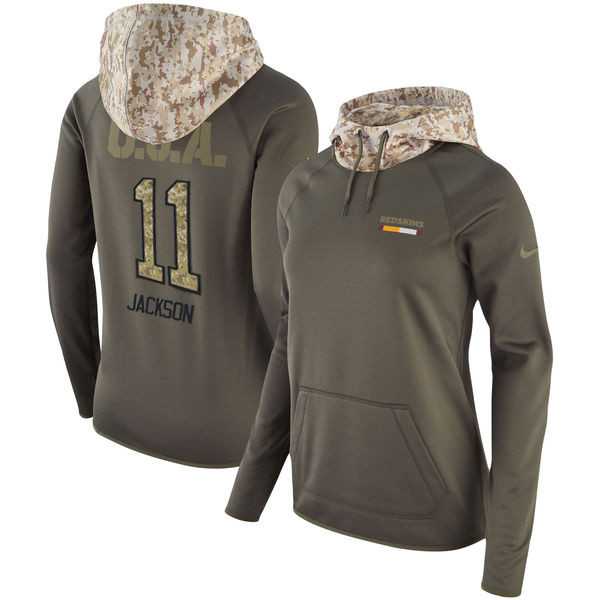 Women Nike Redskins 11 DeSean Jackson Olive Salute To Service Pullover Hoodie,We sell and wholesale Women Nike Redskins 11 DeSean Jackson Olive Salute To Service Pullover Hoodie on line form chian!
