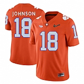 Clemson Tigers #18 Jadar Johnson Orange With Diamond Logo College Football Jersey DingZhi,baseball caps,new era cap wholesale,wholesale hats