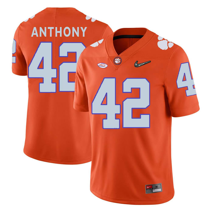 Clemson Tigers #42 Stephone Anthony Orange With Diamond Logo College Football Jersey DingZhi,We sell and wholesale Clemson Tigers #42 Stephone Anthony Orange With Diamond Logo College Football Jersey DingZhi on line form chian!