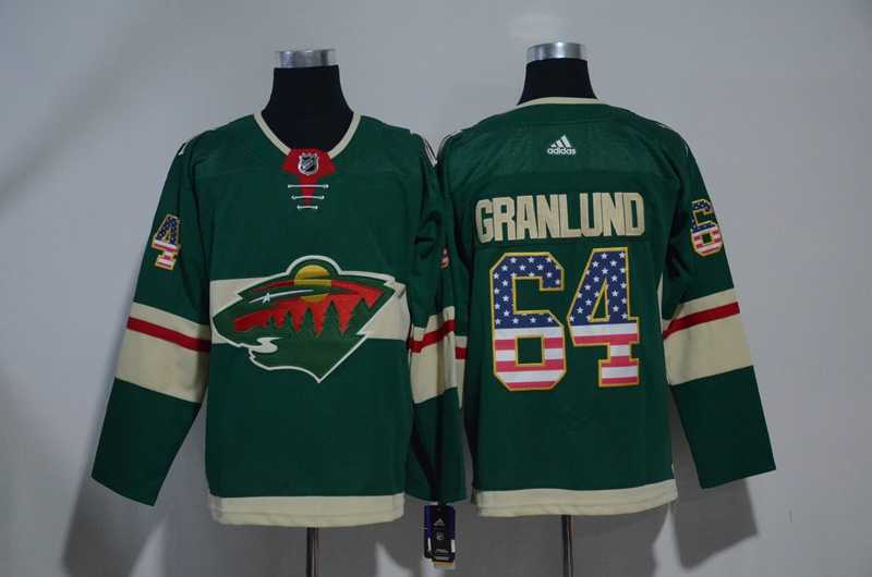 Minnesota Wild #64 Mikael Granlund Green USA Flag Adidas Stitched Jersey,We sell and wholesale Minnesota Wild #64 Mikael Granlund Green USA Flag Adidas Stitched Jersey on line form chian!