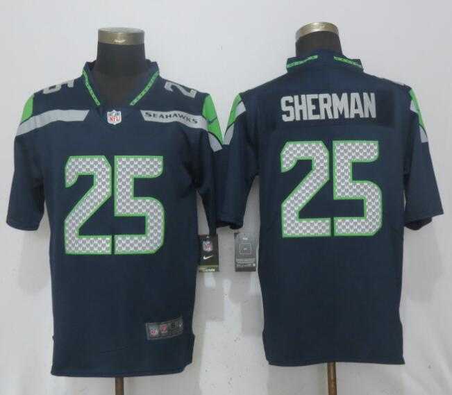 Nike Seattle Seahawks #25 Richard Sherman Navy Vapor Untouchable Player Limited Jersey,We sell and wholesale Nike Seattle Seahawks #25 Richard Sherman Navy Vapor Untouchable Player Limited Jersey on line form chian!